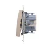 SIMON 54 WMDL-020xxx-044 Łącznik dwubiegunowy (moduł) 10AX, 250V~, szybkozłącza; złoty mat