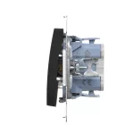 SIMON 54 WMDL-0600xx-049 Łącznik schodowy bez piktogramu (moduł) 10AX, 250V~, szybkozłącza; czarny mat