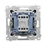 SIMON 54 WMDL-0710xx-049 Łącznik krzyżowy z podświetleniem LED bez piktogramu (moduł) 10AX, 250V~, szybkozłącza; czarny mat