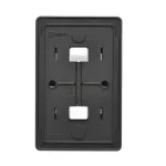 SIMON 54 WMEW-22211C-049 Gniazdo podwójne Schuko natynkowe z przesłonami torów prądowych wersja skandynawska 16A, 250V~, szybkozłącza; czarny