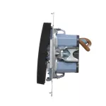 SIMON 54 WMDL-Z10005-049 Łącznik dwubiegunowy podwójny (moduł) 16AX, 250V~, zaciski śrubowe; czarny mat