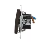 SIMON 54 WMDL-Z10005-046 Łącznik dwubiegunowy podwójny (moduł) 16AX, 250V~, zaciski śrubowe; brąz mat