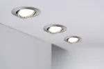 PAULMANN Base Coin oprawa wbudowana ruchoma LED 3-st ściemnianie 3x5W 230V GU10 51mm Żelazo Szczotkowane/Metal