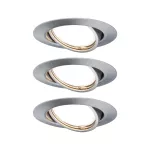 PAULMANN Base Coin oprawa wbudowana ruchoma LED 3-st ściemnianie 3x5W 230V 51mm Żelazo Szczotkowane/Metal