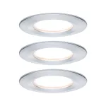 PAULMANN Oprawa do wbudowania NOVA COIN LED stała 3x6W 470lm 78mm 2700K IP44 230V aluminium