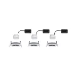 PAULMANN Oprawa do wbudowania NOVA COIN LED stała 3x6W 470lm 78mm 2700K IP44 230V aluminium