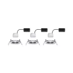 PAULMANN Oprawa do wbudowania NOVA COIN LED stała 3x6W 470lm 78mm 2700K IP44 230V chrom