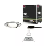 PAULMANN Oprawa do wbudowania NOVA LED DIM wychylna GU10 6.5W 460lm 84mm 2700K IP23 230V szczotkowane żelazo