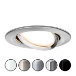 PAULMANN Oprawa do wbudowania NOVA COIN LED DIM wychylna 6W 470lm 84mm 2700K IP23 230V szczotkowane żelazo
