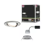PAULMANN Oprawa do wbudowania NOVA COIN LED DIM wychylna 6W 470lm 84mm 2700K IP23 230V szczotkowane żelazo