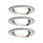 PAULMANN Oprawa do wbudowania NOVA COIN LED DIM wychylna 6W 470lm 84mm 2700K IP23 230V szczotkowane żelazo