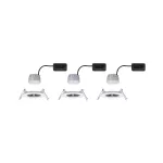 PAULMANN Oprawa do wbudowania NOVA COIN LED DIM stała zestaw 3x6W 470lm 78mm 2700K IP44 230V biały mat
