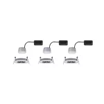 PAULMANN Oprawa do wbudowania NOVA COIN LED DIM stała zestaw 3x6W 470lm 78mm 2700K IP44 230V aluminium