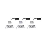 PAULMANN Oprawa do wbudowania NOVA COIN LED DIM stała zestaw 3x6W 470lm 78mm 2700K IP44 230V chrom
