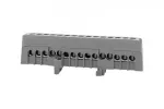 Listwa prądowa ZPI 15-modułowa (15x16mm2) IP20 AL/CU - szara