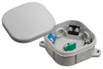 Puszka natynkowa hermetyczna 92 x 92 klik - 5 zacisków kolorowych 4 mm2, IP 54, kolor szary