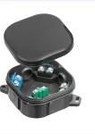 Puszka natynkowa hermetyczna 92 x 92 klik - 5 zacisków kolorowych 4 mm2, IP 54, kolor czarny, odporna na UV
