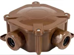 Puszka natynkowa hermetyczna PG16, IP 67 (5x4mm2), kolor brązowy