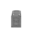 SIMON AQUACLICK WA-CGZ4xxx-xx-18xx Gniazdo wtyczkowe natynkowe, 4-krotne z uziemieniem, klapka w kolorze pokrywy, IP44, Σ16A, 250V~, zaciski śrubowe; ciemnoszary