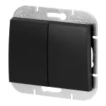 Łącznik p/t świecznikowy Onyx, 10A, 250V, WP-2O, czarny