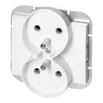 Gniazdo podwójne p/t 2x2P+Z Onyx, 16A, 250V, PT-6OR, biały