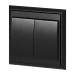 Łącznik p/t świecznikowy Luna, 10A, 250V, WP-2L, czarny