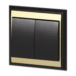 Łącznik p/t świecznikowy Luna, 10A, 250V, WP-2L, czarny/złoty