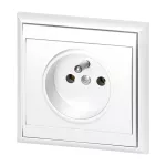 Gniazdo pojedyncze p/t 2P+Z Luna, 16A, 250V, PT-16L, biały