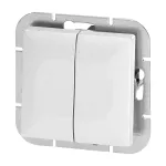 Łącznik p/t świecznikowy Pearl, 10A, 250V, WP-2P, biały