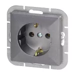 Gniazdo pojedyncze p/t 2P+Z Schuko Pearl, 16A, 250V, PT-17P, antracyt