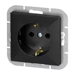 Gniazdo pojedyncze p/t 2P+Z Schuko Pearl, 16A, 250V, PT-17P, czarny