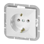 Gniazdo pojedyncze p/t 2P+Z Schuko Pearl, 16A, 250V, PT-17P, biały
