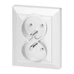 Gniazdo podwójne p/t 2x2P+Z Pearl, 16A, 250V, PT-6 P, biały