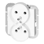 Gniazdo podwójne p/t 2x2P+Z Pearl, 16A, 250V, PT-6 PR, biały