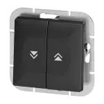 Łącznik roletowy p/t Pearl, 10A, 250V, WP-10P, czarny