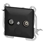 Gniazdo abonenckie "RTV" Pearl, 1,5dbt, GAP-P/K, czarny