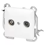 Gniazdo abonenckie "RTV" Pearl, 1,5dbt, GAP-P/K, biały