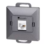 Gniazdo 1xRJ45 Cat5 Pearl, RJ45-5CAT/P1, antracyt