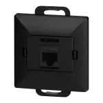 Gniazdo 1xRJ45 Cat5 Pearl, RJ45-5CAT/P1, czarny
