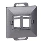 Płytka czołowa + 2xRJ45 Pearl, PC+ARJ45/P2, antracyt