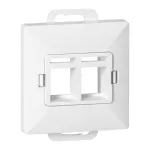 Płytka czołowa + 2xRJ45 Pearl, PC+ARJ45/P2, biały