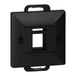 Płytka czołowa + 1xRJ45 Pearl, PC+ARJ45/P1, czarny