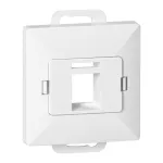Płytka czołowa + 1xRJ45 Pearl, PC+ARJ45/P1, biały