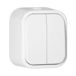 Łącznik n/t świecznikowy B2, 10A, 250V, IP54, WNT-2B2, biały
