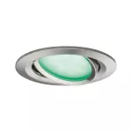 PAULMANN Oprawa do wbudowania NOVA PLUS COIN LED RGBW SH Zigbee wychylna zestaw 3x5.2W 400lm 84mm 2700-6500K IP23 230V szczotkowane żelazo