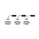PAULMANN Oprawa do wbudowania NOVA PLUS COIN LED DIM wychylna zestaw 3x6W 470lm 93mm 2700K IP65 230V chrom