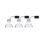 Oprawa do wbudowania EBL COLE SET COIN 3-STEP DIM zestaw 3x6W 3x470lm 2700K IP44 230V biały matowy / aluminium