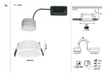 Oprawa do wbudowania EBL COLE SET COIN 3-STEP DIM zestaw 3x6W 3x470lm 2700K IP44 230V biały matowy / aluminium