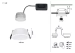 Oprawa do wbudowania EBL COLE SET COIN 3-STEP DIM 6W 470lm 2700K IP44 230V biały matowy / aluminium