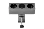 GNIAZDO MEBLOWE SOFITO, 2 X GNIAZDO SCHUKO, USB A+C, KABEL 1,5m, SZARY FLOK, Z MOCOWANIEM